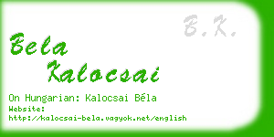 bela kalocsai business card